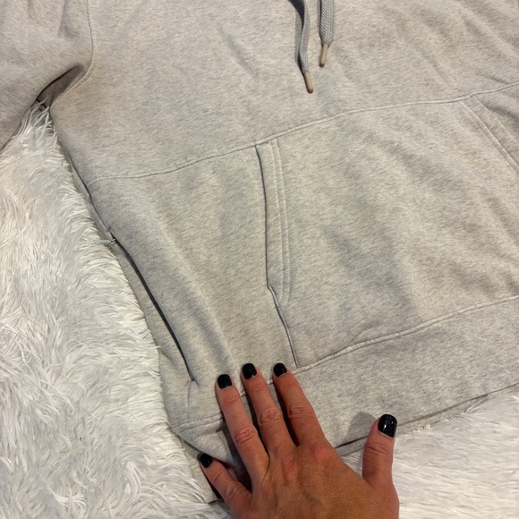 Athleta Retroplush Hoodie Womans’s Gray Sweatshirt Size Medium - Picture 7 of 12